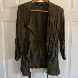 Forever 21 army green zip up